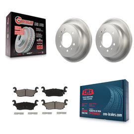 Rear Coated Disc Brake Rotors And Ceramic Pads Kit For Hummer H3 H3T
