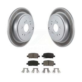 Rear Coated Disc Brake Rotors And Ceramic Pads Kit For Honda Pilot Acura MDX