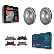 Load image into Gallery viewer, Rear Coated Brake Rotor &amp; Ceramic Pad Kit For Porsche Cayenne Volkswagen Touareg