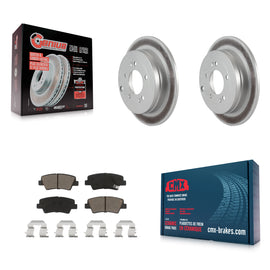 Rear Coated Disc Brake Rotors And Ceramic Pads Kit For 2007-2009 Kia Amanti