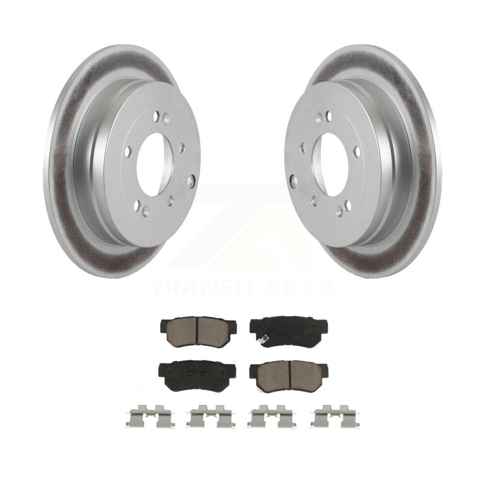 Rear Coated Disc Brake Rotors And Ceramic Pads Kit For 2006-2009 Hyundai Azera