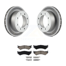 Charger l&#39;image dans la galerie, Rear Coat Brake Rotors Ceramic Pad Kit For Ford E-350 Super Duty E-250 Econoline