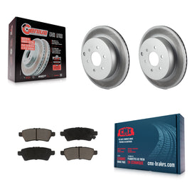 [Rear] 2005-2012 Nissan Pathfinder Premium Coated Rotors & Ceramic Pads Brake Kit For Max Braking