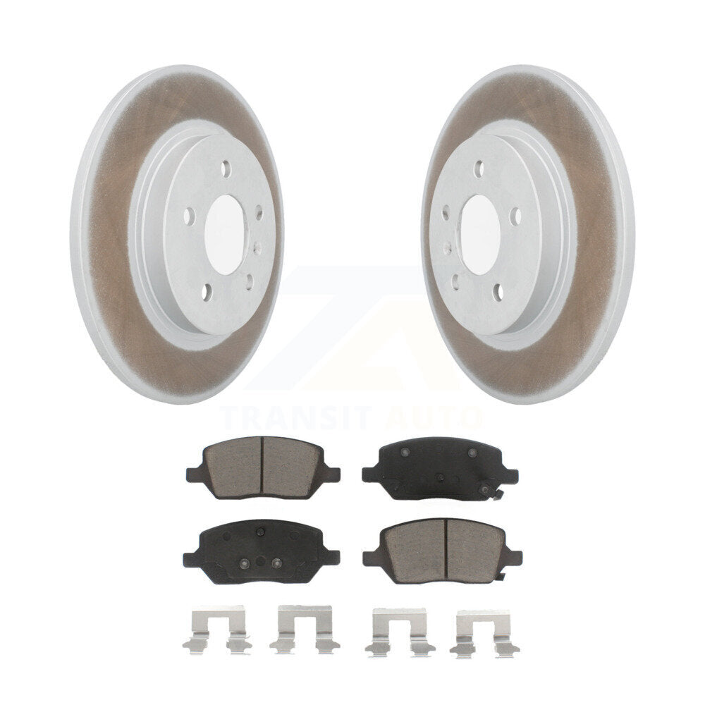 Rear Coated Brake Rotor & Ceramic Pad Kit For Chevrolet Uplander Pontiac Montana