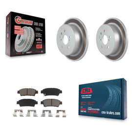 [Rear] 2004-2010 Toyota Sienna Premium Coated Rotors & Ceramic Pads Brake Kit For Max Braking