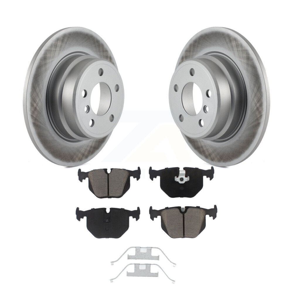 Rear Coated Disc Brake Rotors And Ceramic Pads Kit For BMW X5