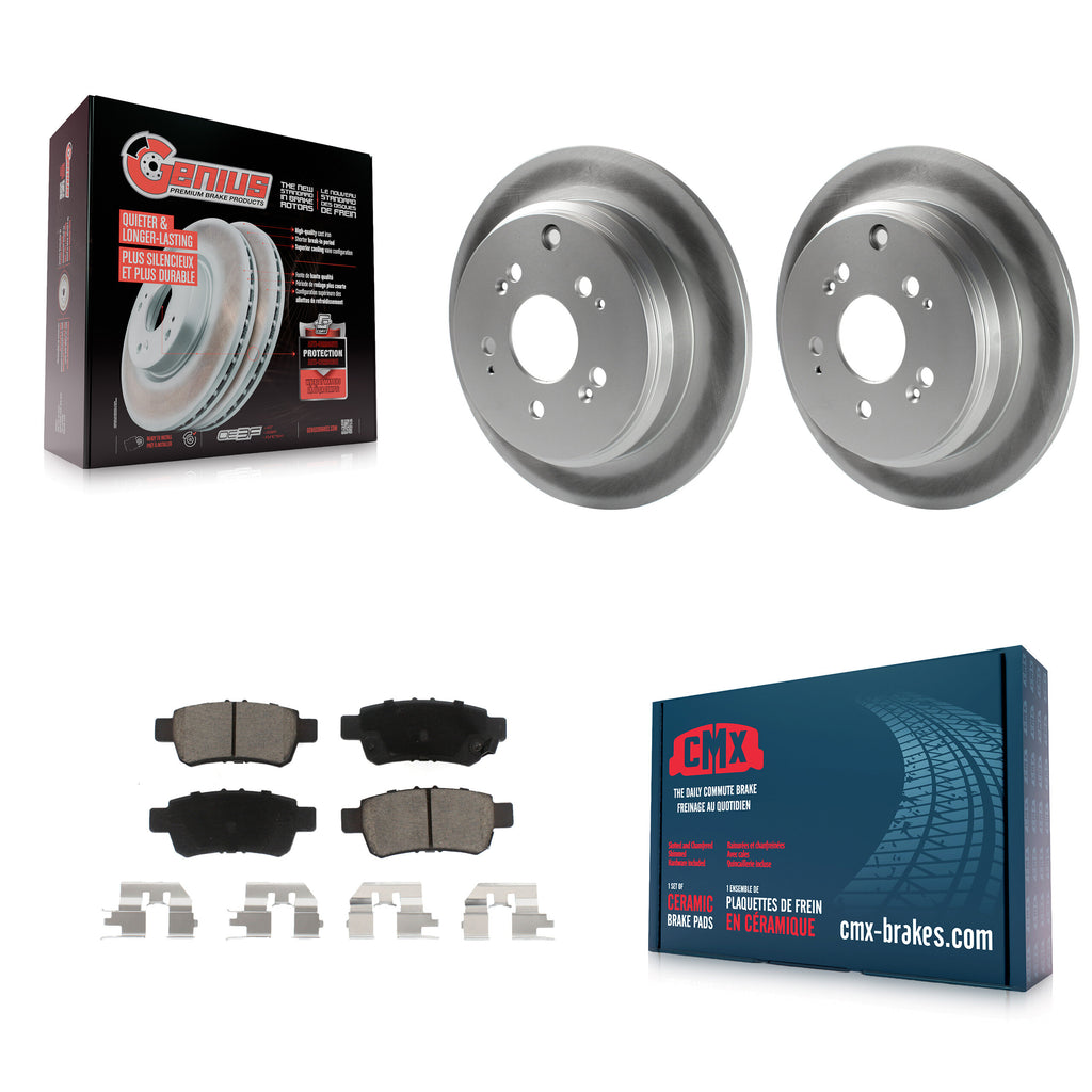 [Rear] 2005-2010 Honda Odyssey Premium Coated Rotors & Ceramic Pads Brake Kit For Max Braking