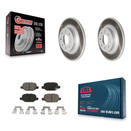Rear Coated Disc Brake Rotors And Ceramic Pads Kit For Fiat 500