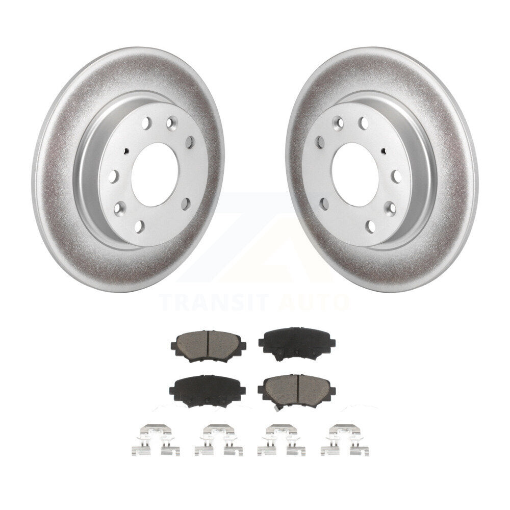 Rear Coated Disc Brake Rotors And Ceramic Pads Kit For Mazda 3 Sport