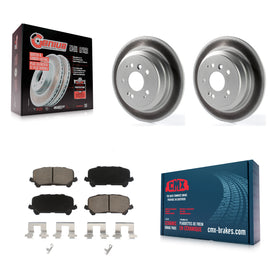Rear Coated Disc Brake Rotors Ceramic Pad Kit For Honda Pilot Ridgeline Passport