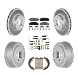 Front Rear Coated Brake Rotor Ceramic Pad & Drum Kit (7Pc) For Ford Ranger Mazda