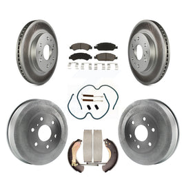 Front Rear Coated Brake Rotor Ceramic Pad Drum Kit (7Pc) For Chevrolet Silverado