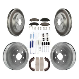 Front Rear Coated Brake Rotor Ceramic Pad Drum Kit (7Pc) For Chevrolet Silverado