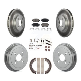 [Front+Rear] 01-05 Toyota Echo Coated Rotor Drum Brake Kit & Ceramic Pads For Max Braking