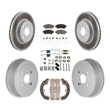Load image into Gallery viewer, Front Rear Coated Brake Rotors Ceramic Pad Drum Kit (7Pc) For Toyota Corolla Geo