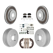 Charger l'image dans la galerie, Front Rear Coated Disc Brake Rotor Ceramic Pad Drum Kit (7Pc) For Toyota Corolla