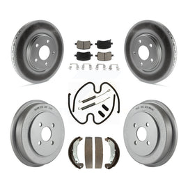 Front Rear Coat Disc Brake Rotors Ceramic Pad Drum Kit (7Pc) For Pontiac Pursuit