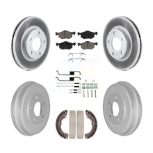 Load image into Gallery viewer, Front Rear Coated Brake Rotor Ceramic Pad &amp; Drum Kit (7Pc) For Ford Escape Mazda