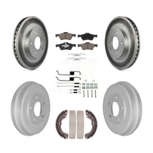 Charger l'image dans la galerie, Front Rear Coated Brake Rotor Ceramic Pad Drum Kit (7Pc) For Ford Escape Mercury