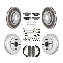 Charger l'image dans la galerie, Front Rear Coated Disc Brake Rotor Ceramic Pad And Drum Kit (7Pc) For Ford Focus