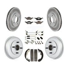Charger l'image dans la galerie, Front Rear Coated Disc Brake Rotor Ceramic Pad And Drum Kit (7Pc) For Ford Focus