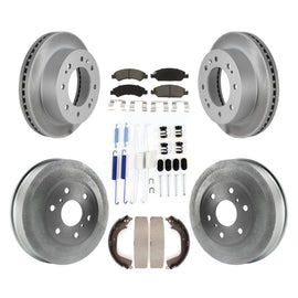 Front Rear Coated Rotors Ceramic Pad Drum Kit (7Pc) For Chevrolet Silverado 1500