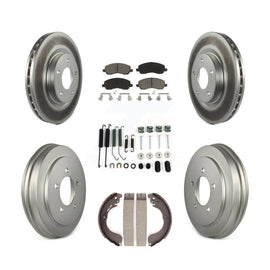 Front Rear Coat Brake Rotors Ceramic Pad Drum Kit (7Pc) For Jeep Patriot Compass