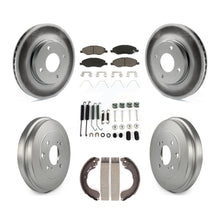 Load image into Gallery viewer, Front Rear Coated Disc Brake Rotor Ceramic Pad &amp; Drum Kit (7Pc) For Nissan Versa