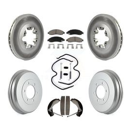 Front Rear Coated Brake Rotors Ceramic Pad Drum Kit (7Pc) For Chevrolet Colorado