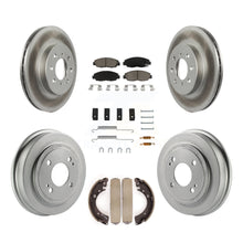 Load image into Gallery viewer, Front Rear Coat Brake Rotors Ceramic Pad Drum Kit (7Pc) For Honda Civic Acura EL