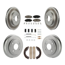 Load image into Gallery viewer, Front Rear Coat Brake Rotors Ceramic Pad Drum Kit (7Pc) For Honda Civic Acura EL