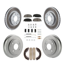 Load image into Gallery viewer, Front Rear Coated Disc Brake Rotors Ceramic Pad &amp; Drum Kit (7Pc) For Honda Civic
