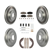 Load image into Gallery viewer, Front Rear Coated Disc Brake Rotors Ceramic Pad &amp; Drum Kit (7Pc) For Honda Civic