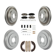 Load image into Gallery viewer, Front Rear Coated Disc Brake Rotors Ceramic Pad &amp; Drum Kit (7Pc) For Honda Civic