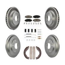 Load image into Gallery viewer, Front Rear Coated Disc Brake Rotors Ceramic Pad &amp; Drum Kit (7Pc) For Honda Civic