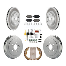 Charger l&#39;image dans la galerie, [Front+Rear] 04-07 Toyota Prius Coated Rotor Drum Brake Kit &amp; Ceramic Pads For Max Braking