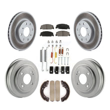 Load image into Gallery viewer, Front Rear Coated Disc Brake Rotors Ceramic Pad &amp; Drum Kit (7Pc) For Honda Civic
