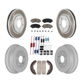 Front Rear Coated Brake Rotor Ceramic Pad Drum Kit (7Pc) For Dodge Grand Caravan