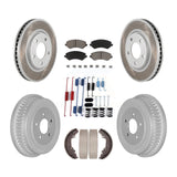 Front Rear Coated Brake Rotor Ceramic Pad Drum Kit (7Pc) For Dodge Grand Caravan