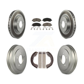 Front Rear Coat Brake Rotors Ceramic Pad Drum Kit For Jeep Patriot Compass Dodge