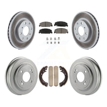 Charger l'image dans la galerie, Front Rear Coated Disc Brake Rotors Ceramic Pads And Drum Kit For Honda Civic