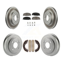 Charger l'image dans la galerie, Front Rear Coated Disc Brake Rotors Ceramic Pads And Drum Kit For Honda Civic