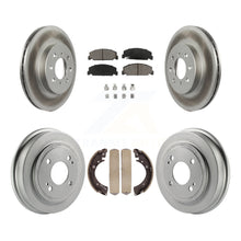 Charger l'image dans la galerie, Front Rear Coated Disc Brake Rotors Ceramic Pads And Drum Kit For Honda Civic
