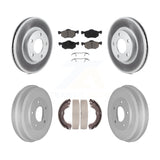 Front Rear Coated Brake Rotor Ceramic Pad Drum Kit For Ford Escape Mazda Tribute