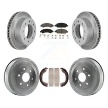 Charger l'image dans la galerie, Front Rear Coated Brake Rotors Ceramic Pad Drum Kit For Chevrolet Silverado 1500