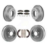 Front Rear Coated Brake Rotors Ceramic Pad Drum Kit For Chevrolet Silverado 1500