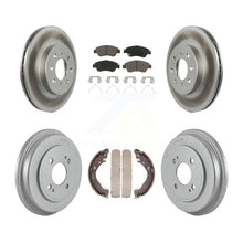 Load image into Gallery viewer, Front Rear Coated Disc Brake Rotors Ceramic Pads And Drum Kit For Honda Fit