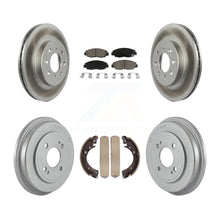Charger l'image dans la galerie, Front Rear Coated Disc Brake Rotors Ceramic Pads And Drum Kit For Honda Civic