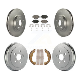 Front Rear Coated Disc Brake Rotors Ceramic Pads And Drum Kit For Toyota Celica