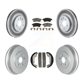 Front Rear Coated Brake Rotor Ceramic Pad & Drum Kit For Chevrolet Cruze Limited